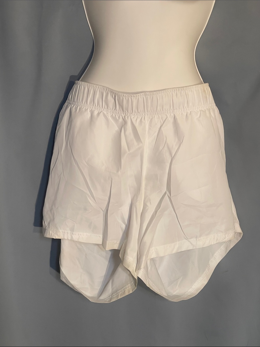 Athletic Works White Layered Running Shorts